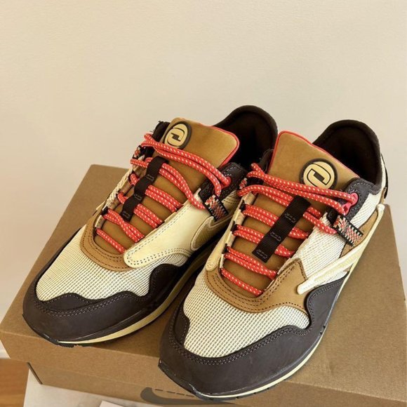 Men 8 US Sneaker Travis Scott Nike Air Max1 Cact.US Sneaker Brown